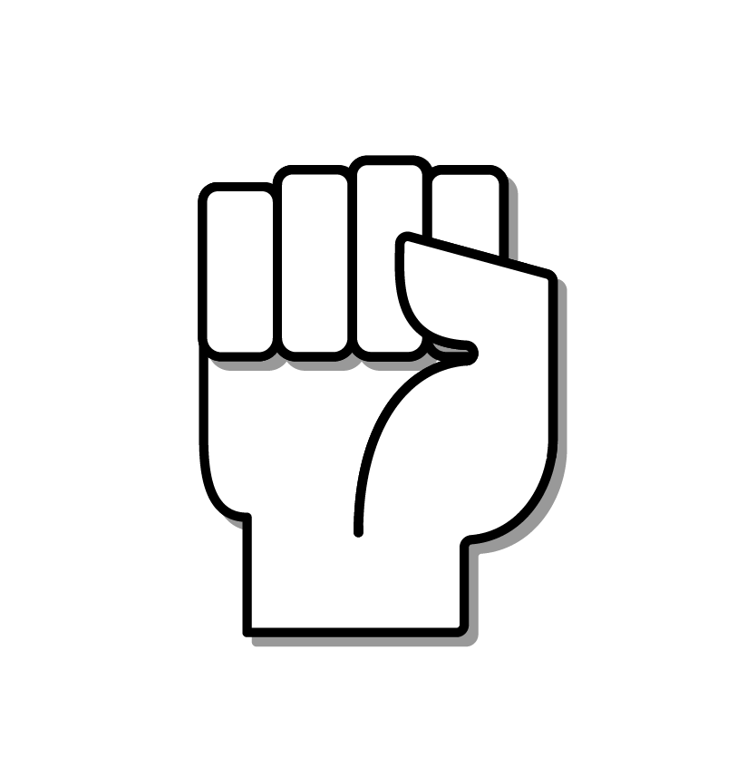 A hand clenched in a fist.